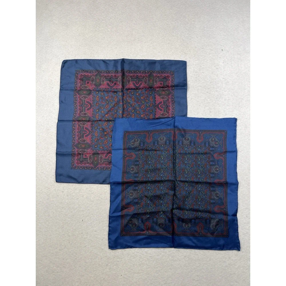 Lot Of‎ 2 Unmarked Silk Scarves Brooks Brothers? EUC